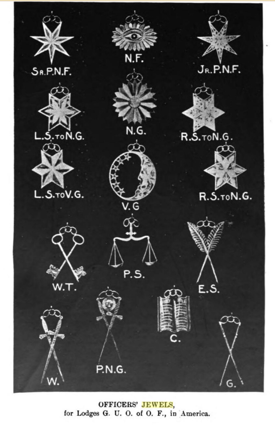 Grand United Order of Odd Fellows Regalia&nbsp;Jewels