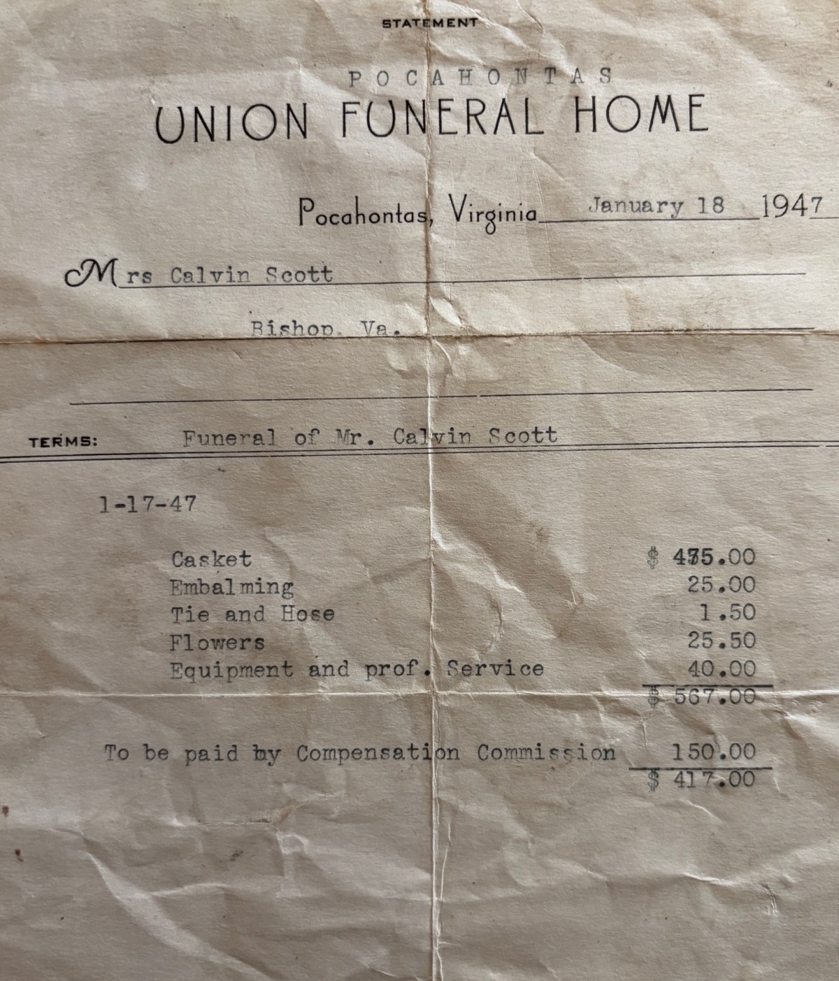 What Did a Funeral Cost in&nbsp;1947?